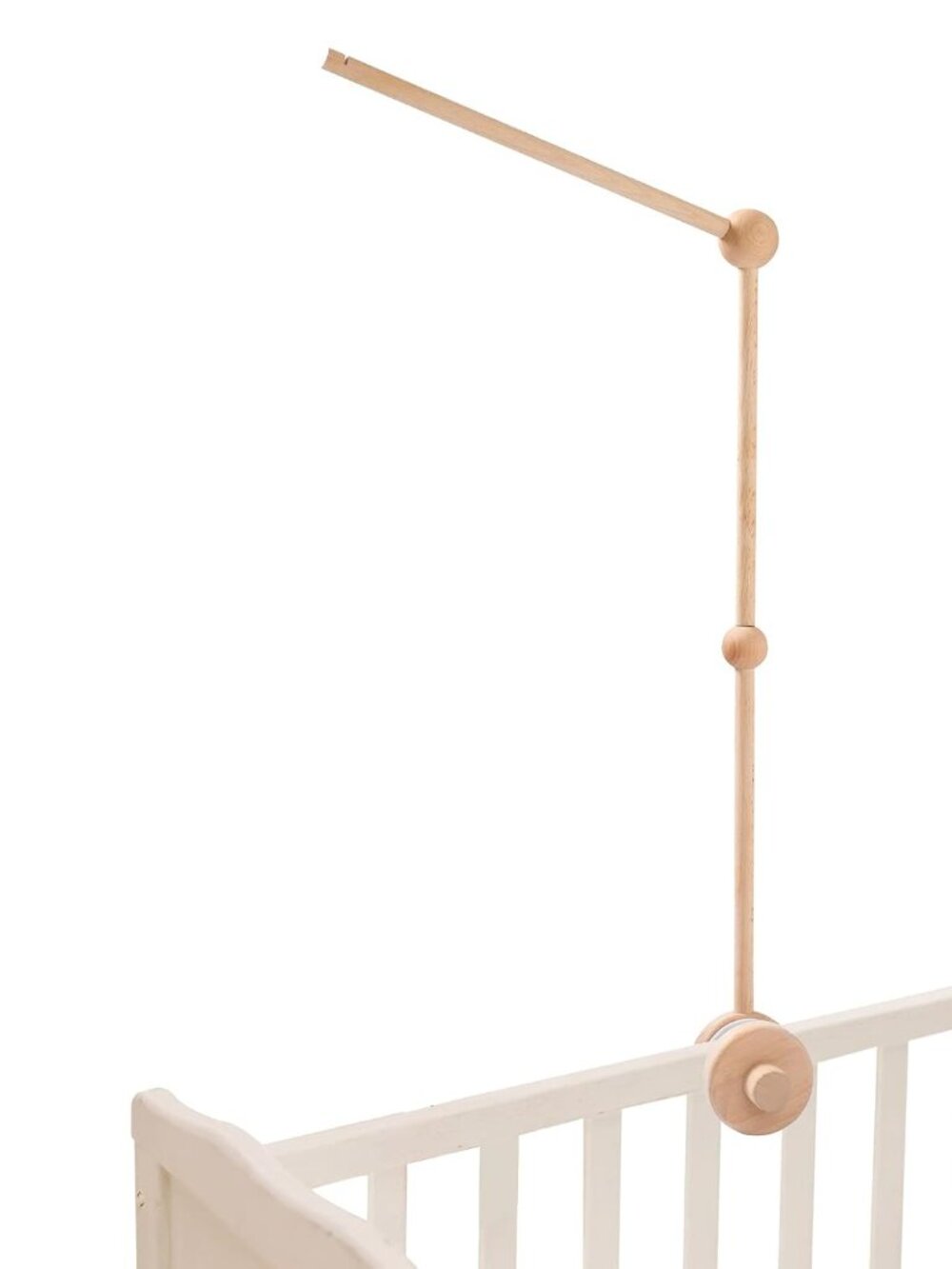 Crib Mobile Arm, HBM 30 Inch Wooden Mobile Arm for Crib Rotating Baby Mobile Han